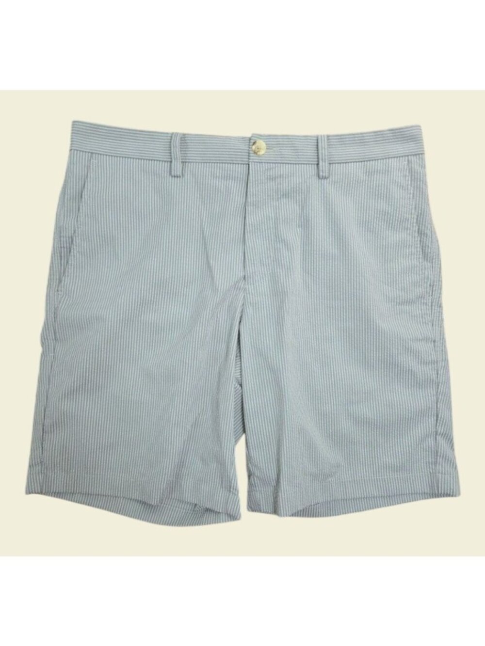 Southern Tide Gray Striped Seersucker Shorts Size 34